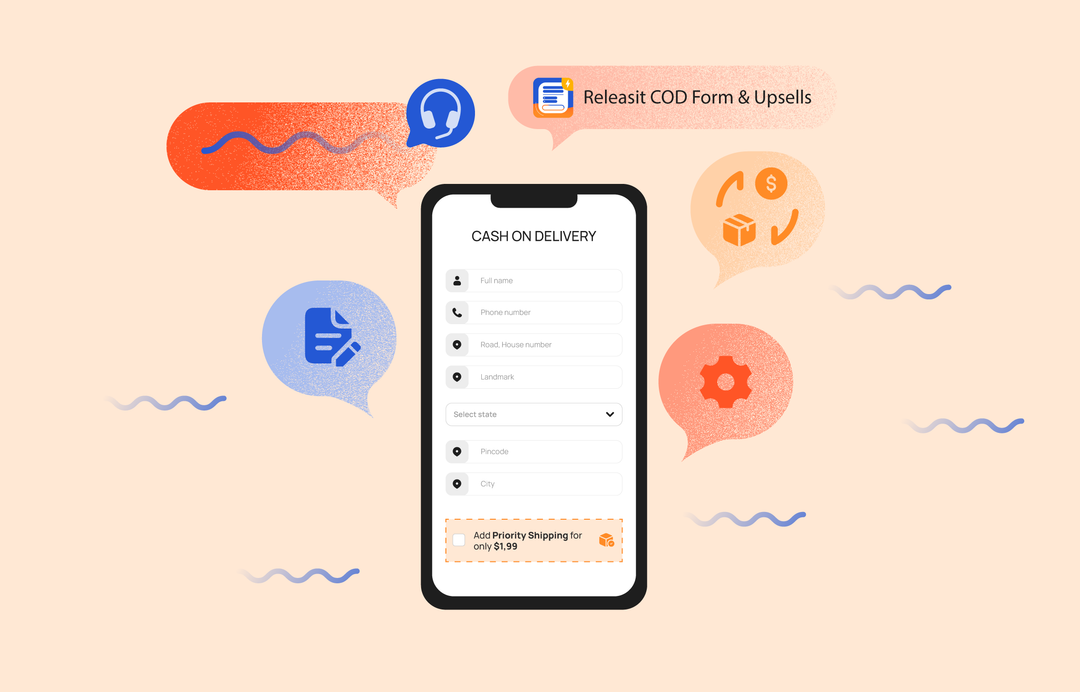 Releasit COD Form & Upsells redesigned Shopify Cash on Delivery interface