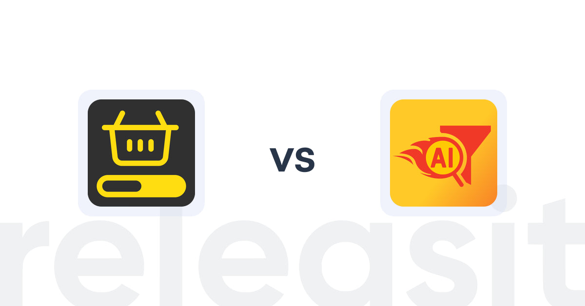 Shopify Upsell and Cross-sell Apps: MVR Free Shipping Bar & Upsell vs Rapid AI Search Bar & Filter