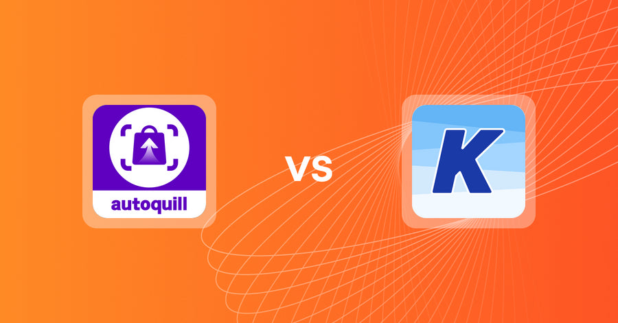 Shopify Upsell and Cross-sell Apps: AI agent Upsell ‑ autoquill vs K: Cross Sell Related Products
