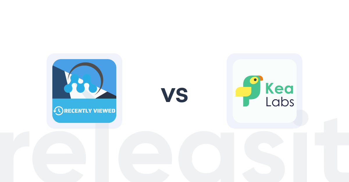 Shopify Upsell and Cross-Sell Apps: MeroxIO Recent Viewed Products vs. Kea Labs: Recommendations