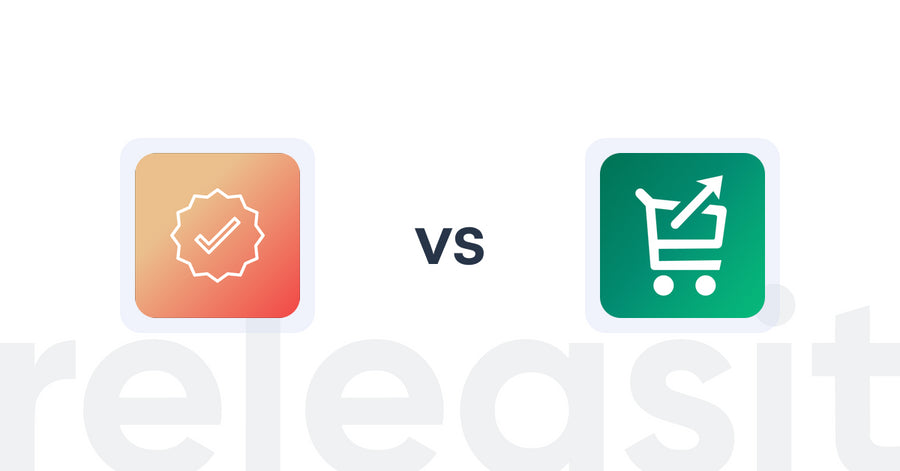 Shopify Upsell and Cross-sell Apps: Mega Verified Product Badges vs Simply Cartbooster