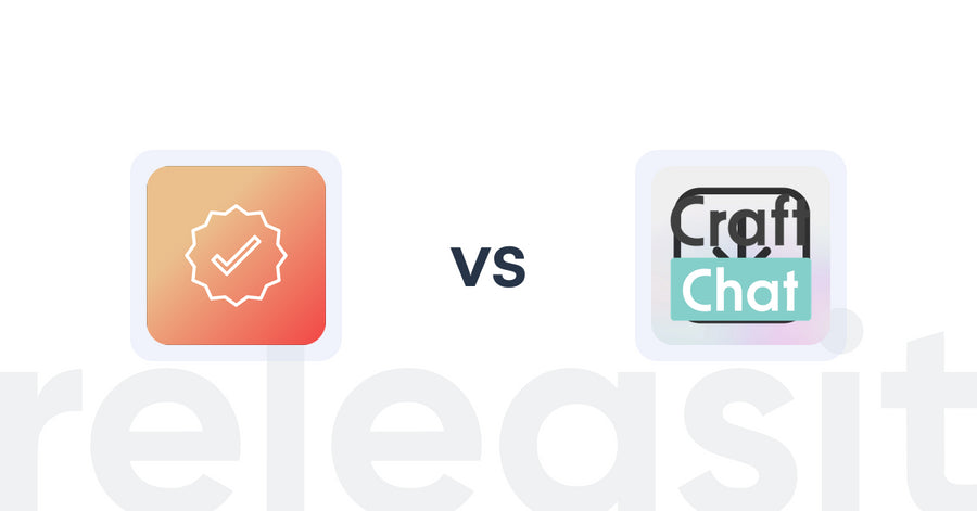 Shopify Upsell and Cross-sell Apps: Mega Verified Product Badges vs CraftChat:Convert Chat to Sale