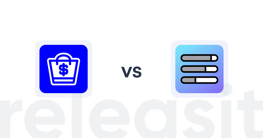 Shopify Upsell and Cross-sell Apps: BlueCart ‑ Upsell Progress Bar vs Progressify: Free Shipping Bar