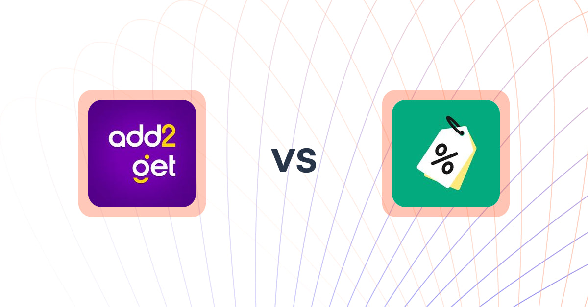 Shopify Upsell and Cross-sell Apps: Add2Get | Product Add‑ons vs Discounty: Bulk Discount Sales