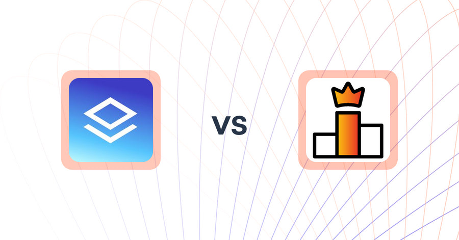 Shopify Upsell and Cross-sell Apps: Brizy Landing Page Builder vs. Rank King: Best Seller Ranking