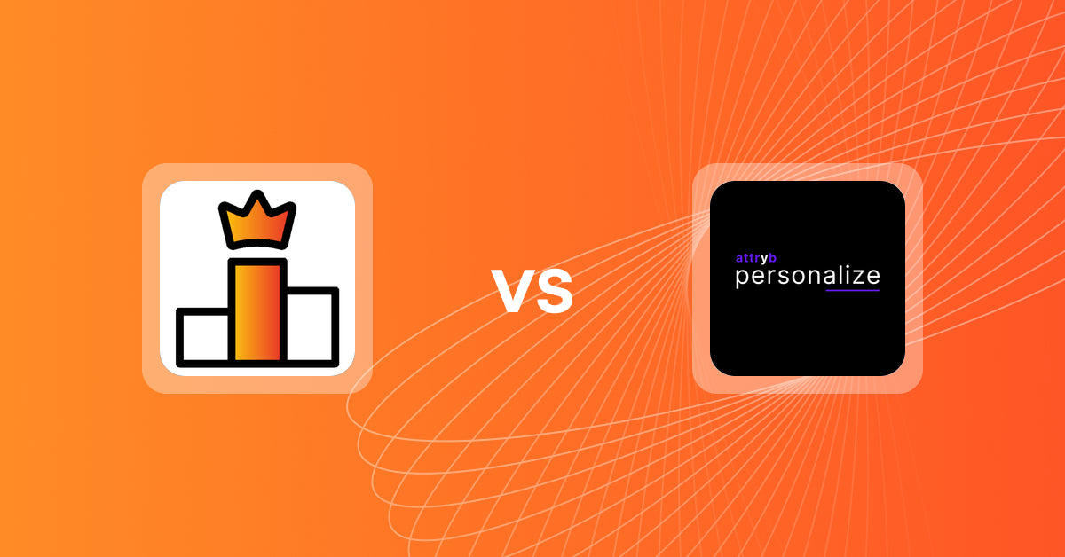 Shopify Upsell and Cross-Sell Apps: Rank King: Best Seller Ranking vs Attryb Personalize