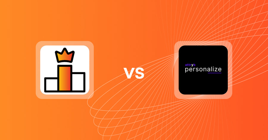 Shopify Upsell and Cross-Sell Apps: Rank King: Best Seller Ranking vs Attryb Personalize