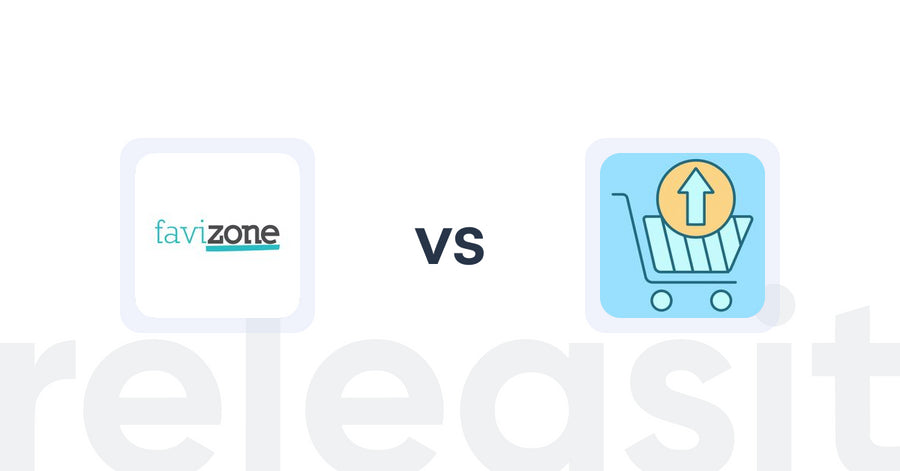 Shopify Upsell and Cross-sell Apps: Favizone: Upsell & Cross-sell vs. Upsell Maxx