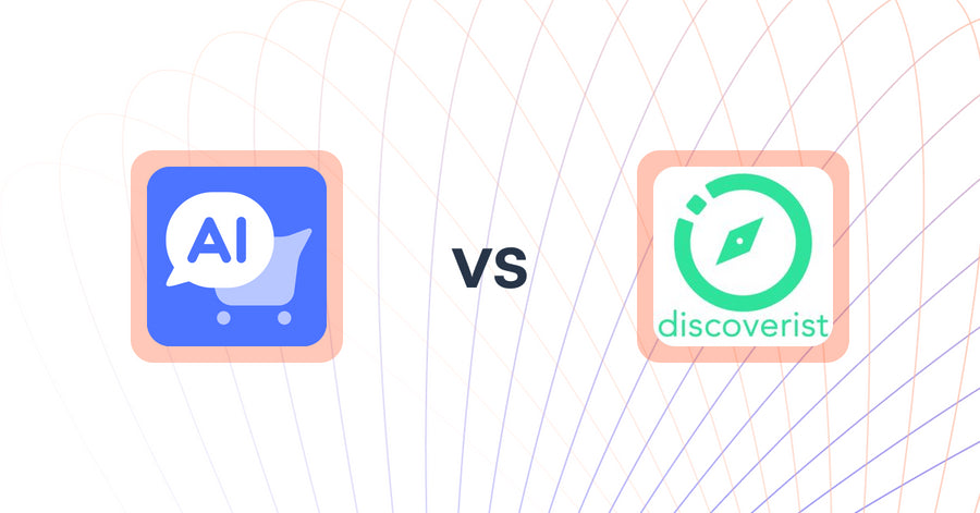 Shopify Upsell and Cross-sell Apps: AI Chatbot +GPT4 ‑ Wiseshoppal vs. Discoverist AI Recommendations