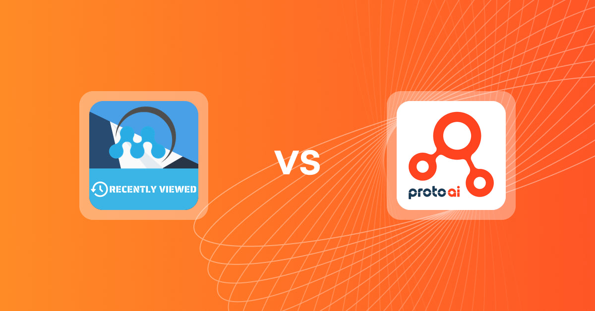 Shopify Upsell and Cross-Sell Apps: MeroxIO Recent Viewed Products vs. Proto AI Commerce