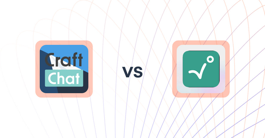 Shopify Upsell and Cross-sell Apps: CraftChat:Convert Chat to Sale vs. RecoBounce ‑ Recover traffic