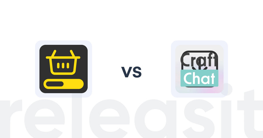 Shopify Upsell and Cross-sell Apps: MVR Free Shipping Bar & Upsell vs CraftChat:Convert Chat to Sale