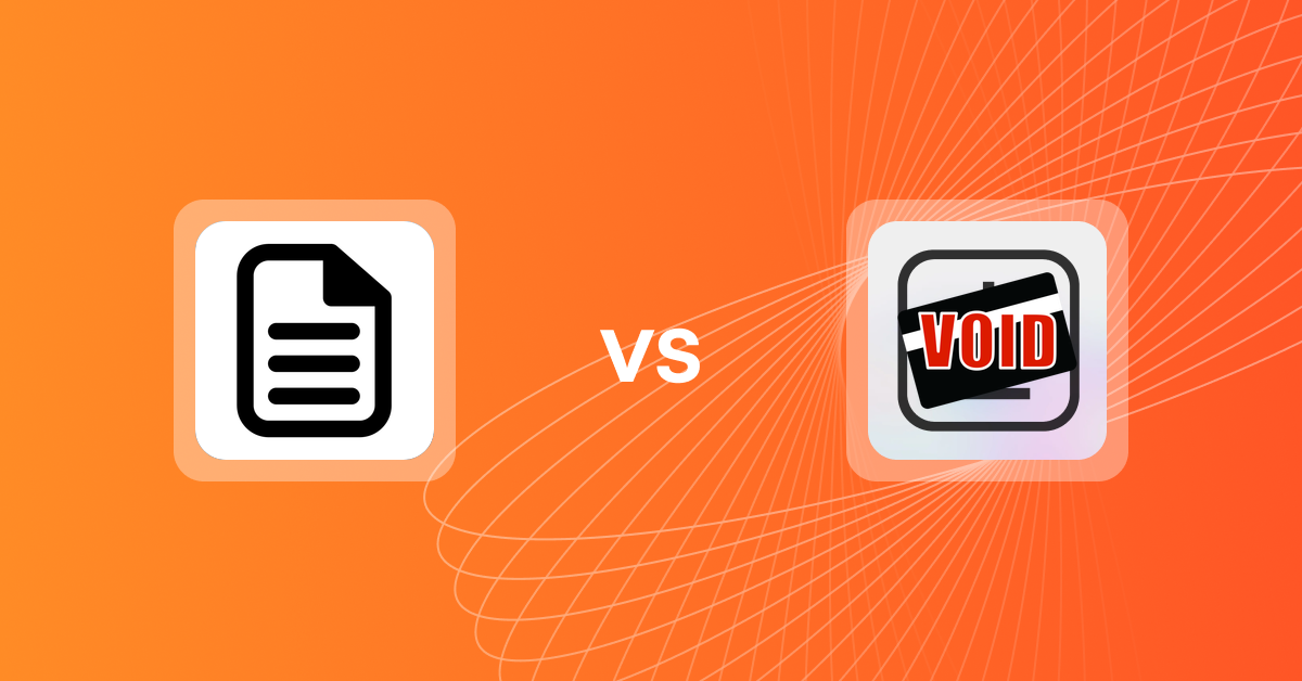 Shopify Operations Apps: 領収書 vs VoidAuth