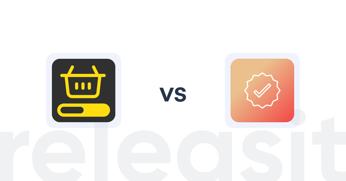 Shopify Upsell and Cross-Sell Apps: MVR Free Shipping Bar & Upsell vs Mega Verified Product Badges
