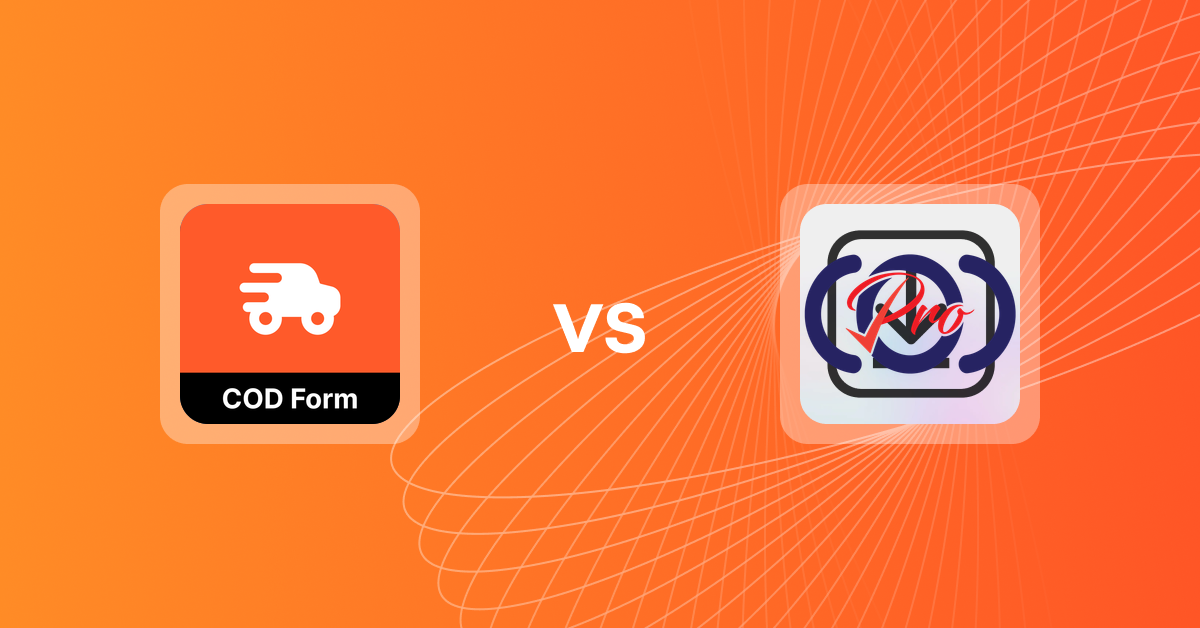 Shopify Cash on Delivery (COD) Apps: MT COD Form ‑ Cash On Delivery vs. COD PRO ‑ OTPs & Form Builder
