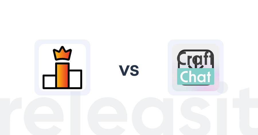 Shopify Upsell and Cross-Sell Apps: Rank King: Best Seller Ranking vs CraftChat: Convert Chat to Sale