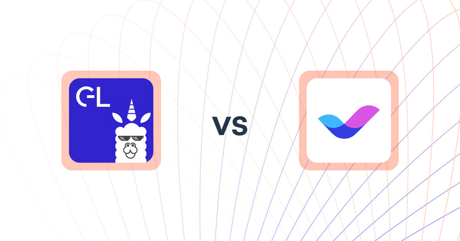 Shopify Upsell and Cross-Sell Apps: GLab: Gift Wrap & Gift Message vs Veda Landing Page Builder