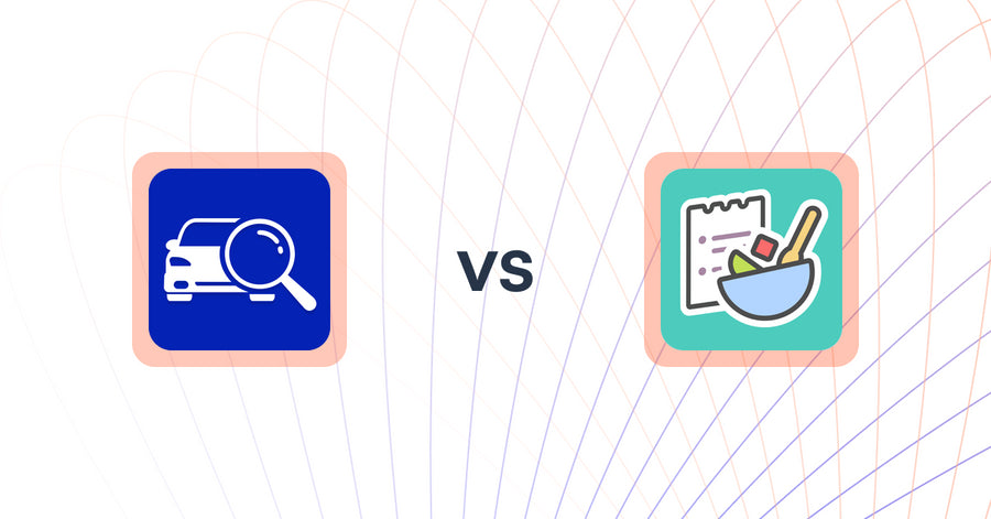 Shopify Upsell and Cross-Sell Apps: MSPL AutoPartsFinderPro vs. BentoSMB Recipes