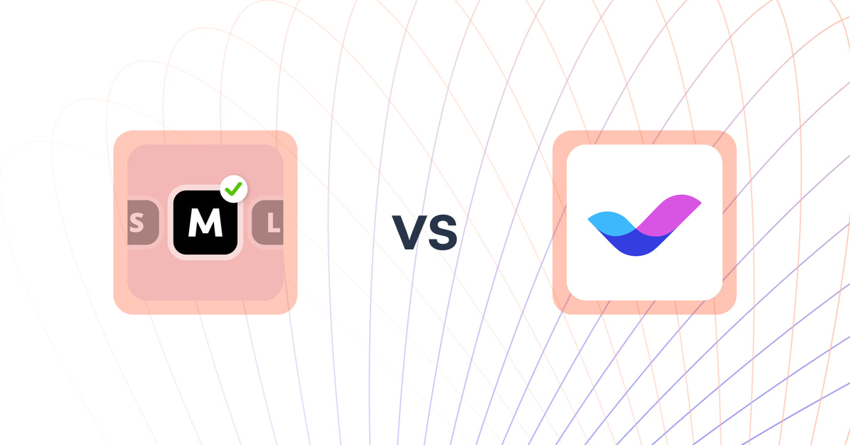 Shopify Upsell and Cross-sell Apps: Fit Quiz: Size Recommendation vs. Veda Landing Page Builder