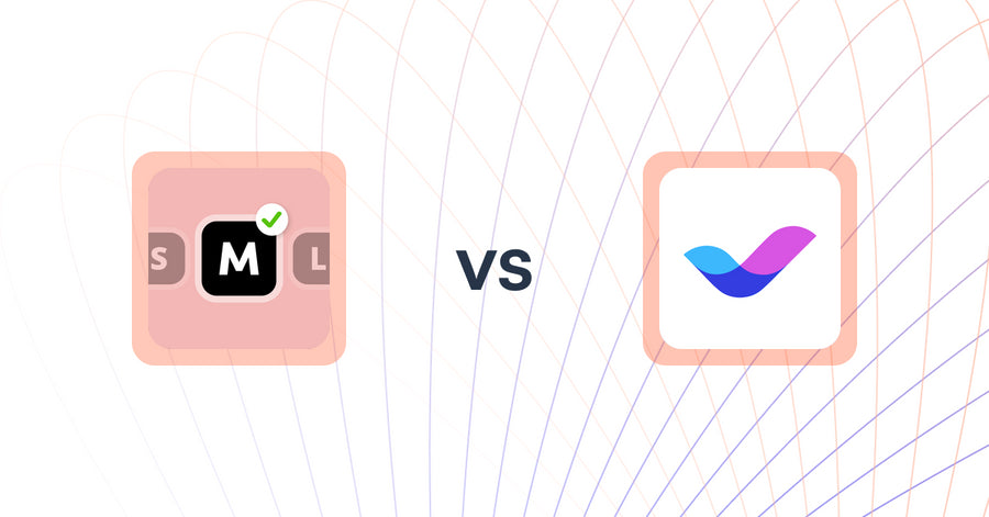 Shopify Upsell and Cross-sell Apps: Fit Quiz: Size Recommendation vs. Veda Landing Page Builder