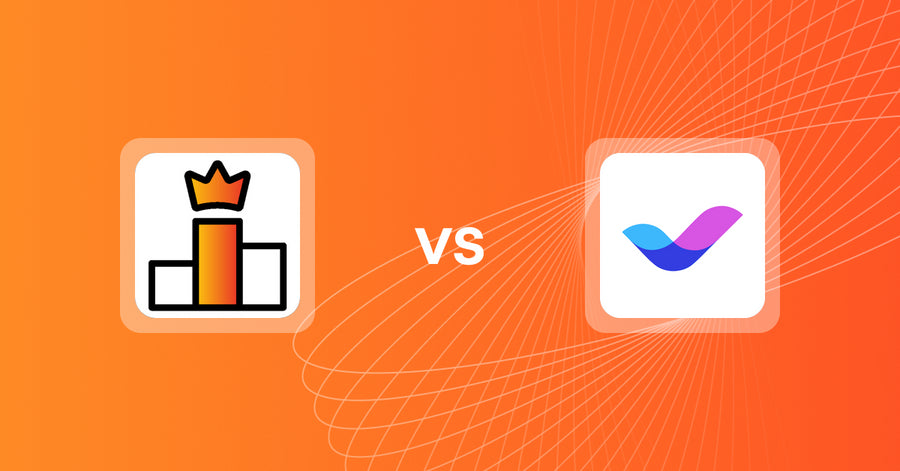 Shopify Upsell and Cross-Sell Apps: Rank King: Best Seller Ranking vs Veda Landing Page Builder