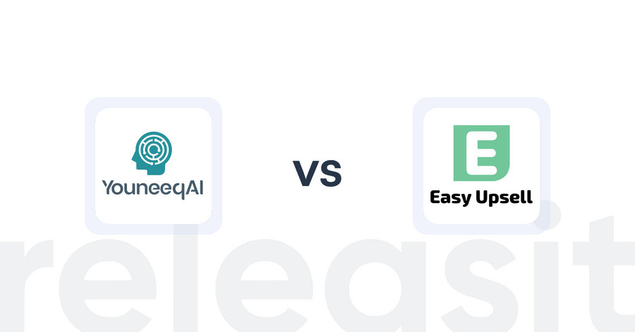 Shopify Upsell and Cross-Sell Apps: Youneeq AI Personalization vs. Easy Upsell