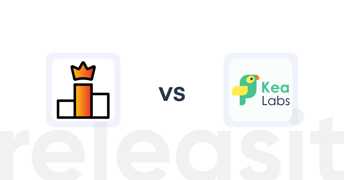 Shopify Upsell and Cross-sell Apps: Rank King: Best Seller Ranking vs Kea Labs: Smart Search