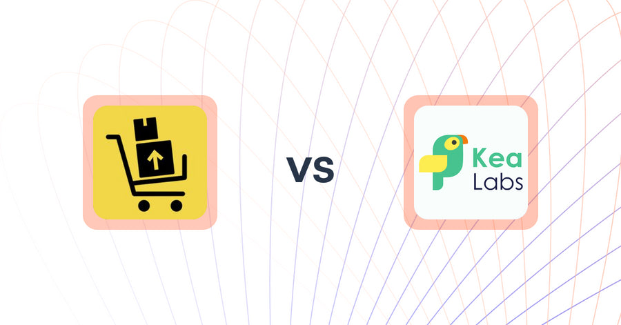 Shopify Upsell and Cross-sell Apps: UpsellFly:Checkout Upsells vs Kea Labs: Recommendations