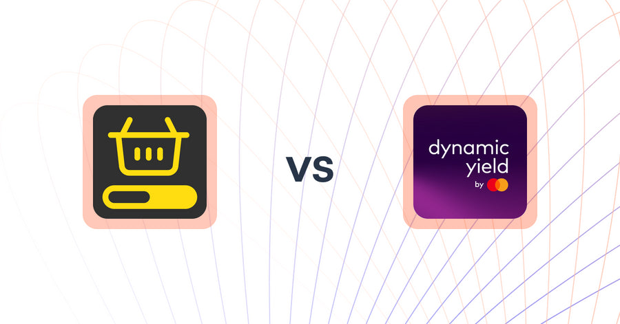 Shopify Upsell and Cross-Sell Apps: MVR Free Shipping Bar & Upsell vs Dynamic Yield by Mastercard