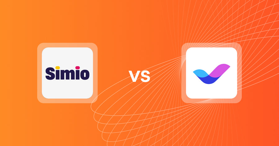 Shopify Upsell and Cross-sell Apps: Simio: WhatsApp Marketing vs Veda Landing Page Builder