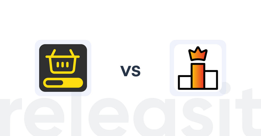 Shopify Upsell and Cross-Sell Apps: MVR Free Shipping Bar & Upsell vs Rank King: Best Seller Ranking