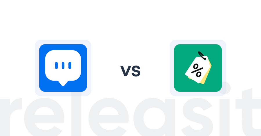 Shopify Upsell and Cross-sell Apps: Taggo: Chatbot AI & WhatsApp vs Discounty: Bulk Discount Sales