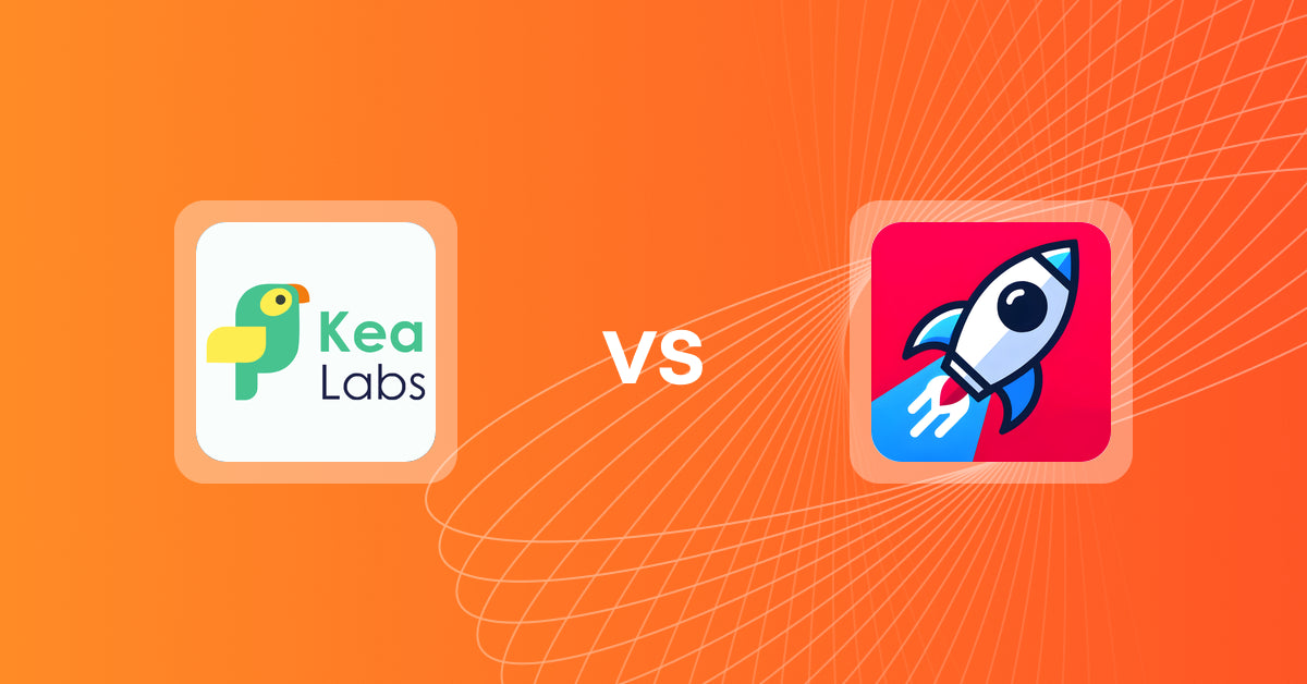 Shopify Upsell and Cross-Sell Apps: Kea Labs: Smart Search vs POPSMASH: Fast AI Product Quiz