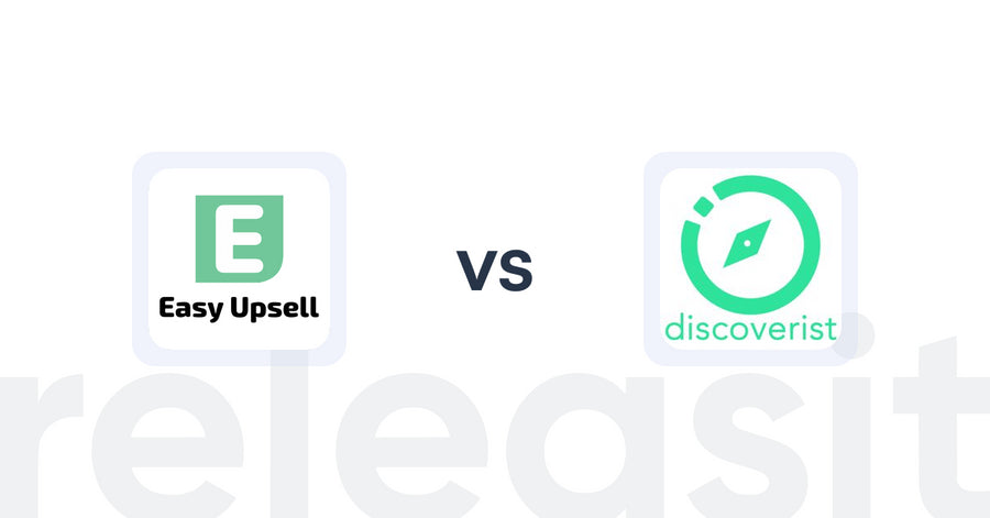 Shopify Upsell and Cross-sell Apps: Easy Upsell vs Discoverist AI Recommendations