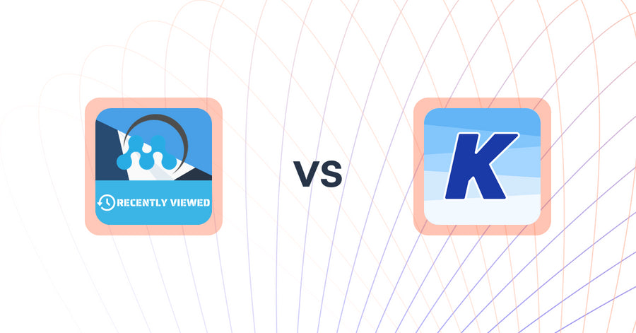 Shopify Upsell and Cross-sell Apps: MeroxIO Recent Viewed Products vs K: Cross Sell Related Products