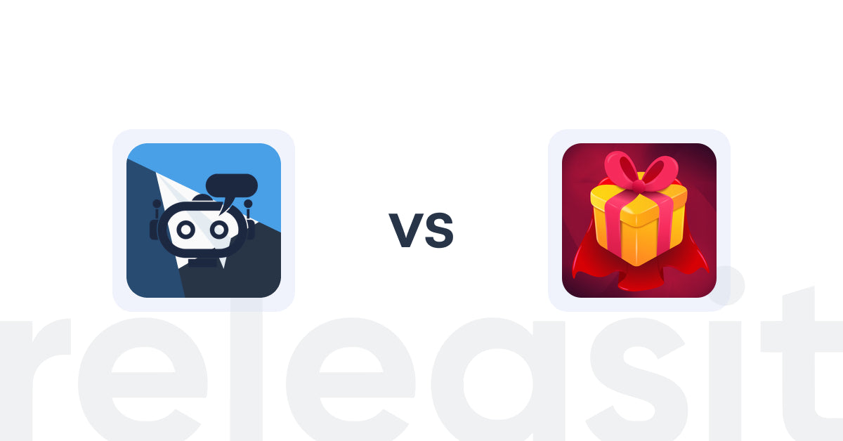 Shopify Upsell and Cross-Sell Apps: RevoChat: AI Sales Chatbot vs Super: Gift Wrap, Gift Message