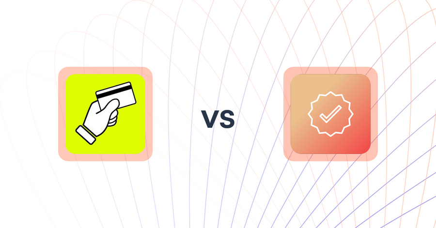 Shopify Upsell and Cross-sell Apps: CartFee: Add Credit Card Fees vs Mega Verified Product Badges