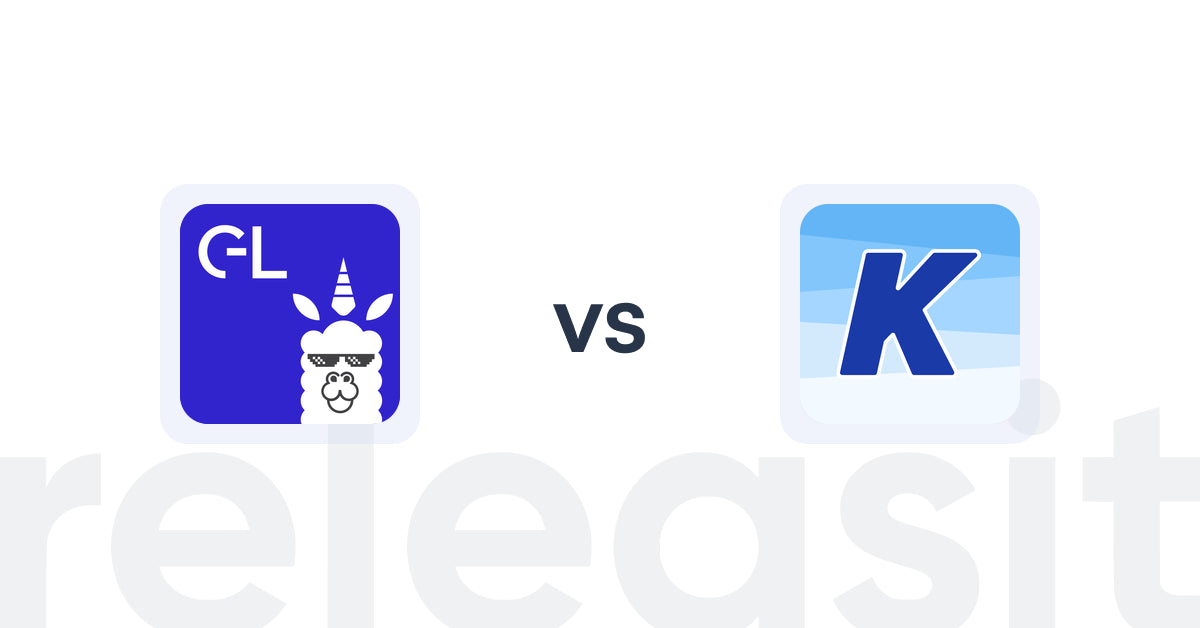 Shopify Upsell and Cross-sell Apps: GLab: Gift Wrap & Gift Message vs K: Cross Sell Related Products