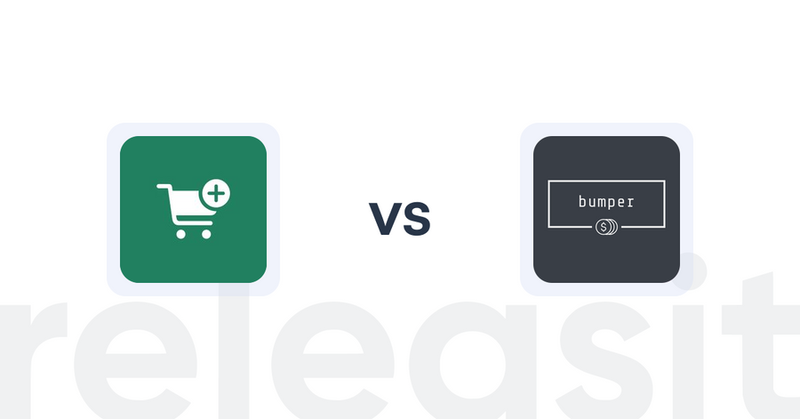 Shopify Upsell and Cross-sell Apps: Checkout Upsell by Code Ninjas vs. bumper