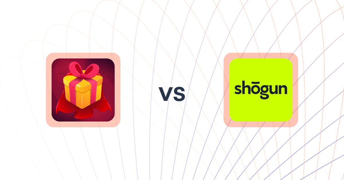 Shopify Upsell and Cross-sell Apps: Super: Gift Wrap, Gift Message vs Shogun ‑ Landing Page Builder