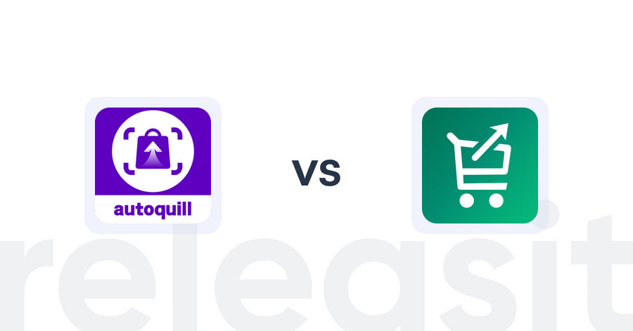 Shopify Upsell and Cross-sell Apps: AI agent Upsell ‑ autoquill vs. Simply Cartbooster