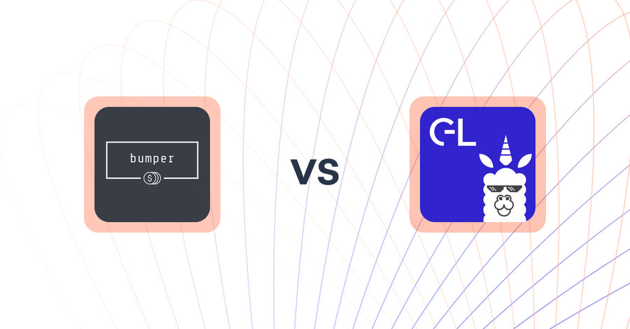Shopify Upsell and Cross-sell Apps: bumper vs. GLab: Gift Wrap & Gift Message