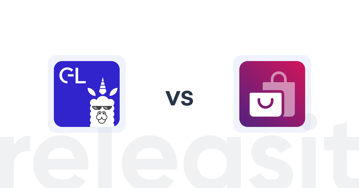 Shopify Upsell and Cross-Sell Apps: GLab: Gift Wrap & Gift Message vs GLO Related Products, Upsell