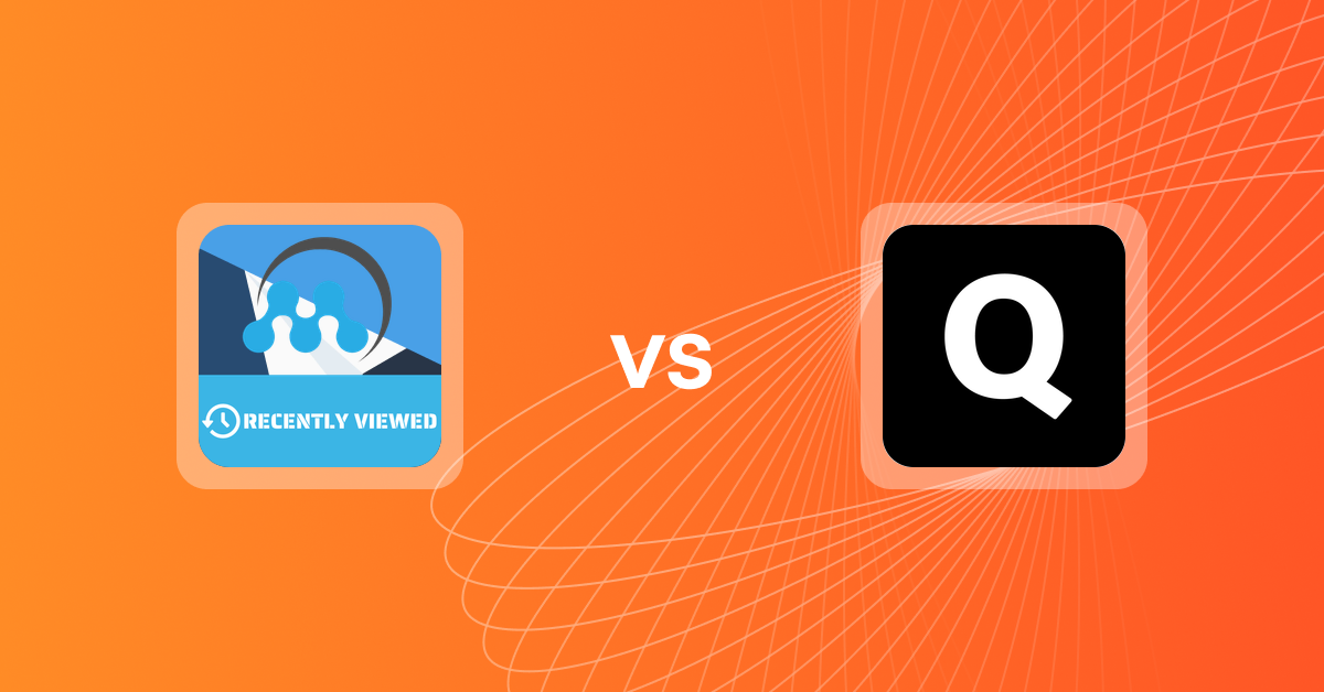 Shopify Upsell and Cross-sell Apps: MeroxIO Recent Viewed Products vs Quizive: AI Quiz Builder
