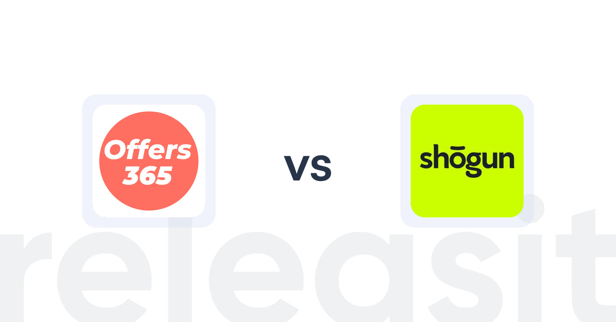Shopify Upsell and Cross-Sell Apps: Offers365 Post Purchase Upsell vs Shogun - Landing Page Builder