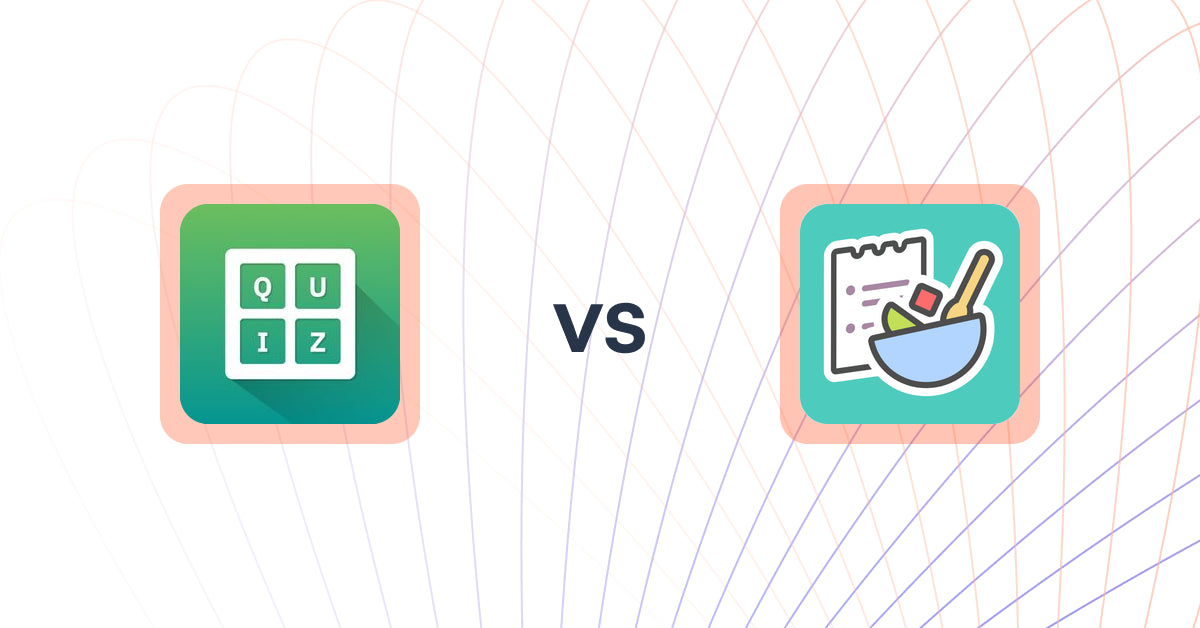 Shopify Upsell and Cross-sell Apps: Quiz Buddy ‑ Product Quiz vs BentoSMB Recipes