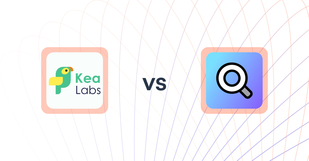 Shopify Upsell and Cross-sell Apps: Kea Labs: Smart Search vs. Shopify Search & Discovery