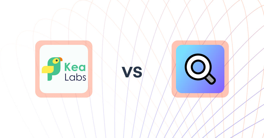 Shopify Upsell and Cross-sell Apps: Kea Labs: Smart Search vs. Shopify Search & Discovery