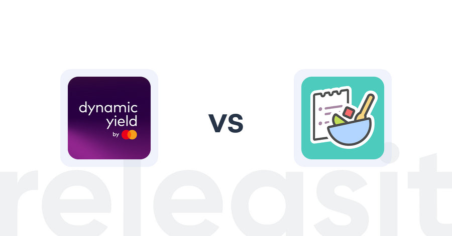 Shopify Upsell and Cross-Sell Apps: Dynamic Yield by Mastercard vs BentoSMB Recipes