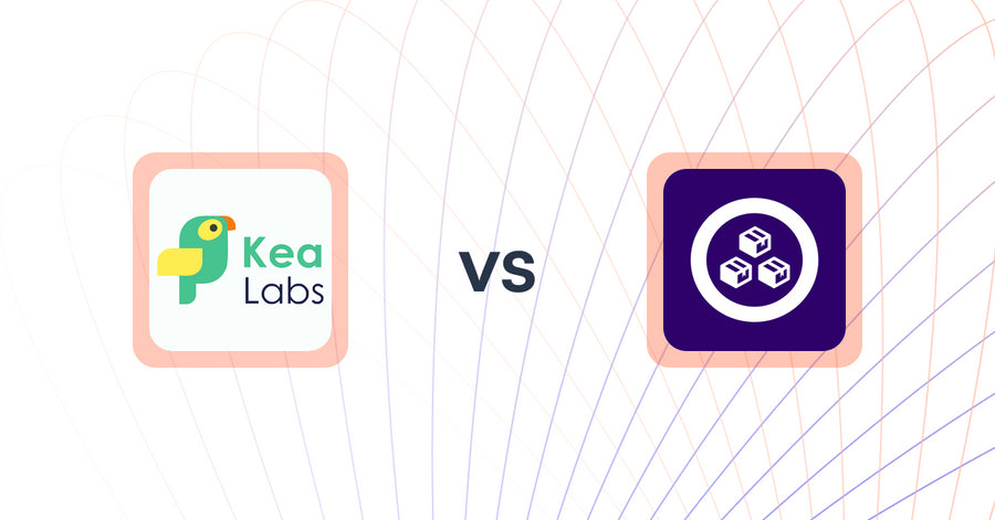 Shopify Upsell and Cross-sell Apps: Kea Labs: Recommendations vs. MCE: Product Addons & Bundles